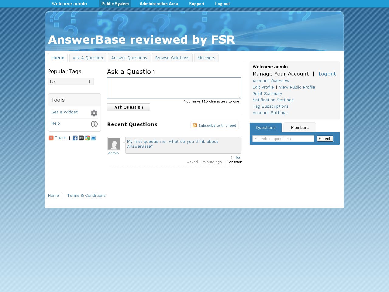 AnswerBase Screenshot